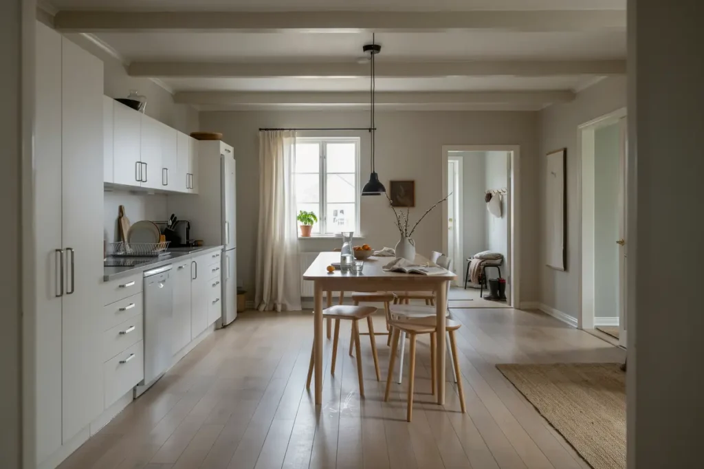renovering av k k och matplats i villa i floda